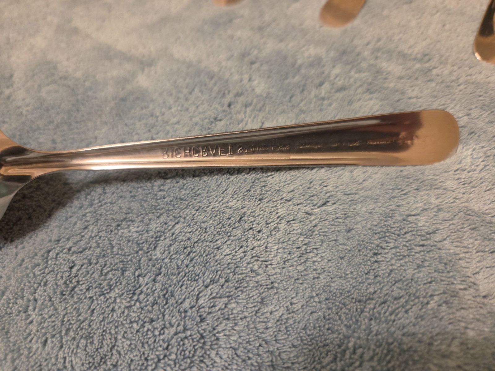 Lot Of 6 Richcraft Stainless Steel Serving Spoons 8.5” Made in USA