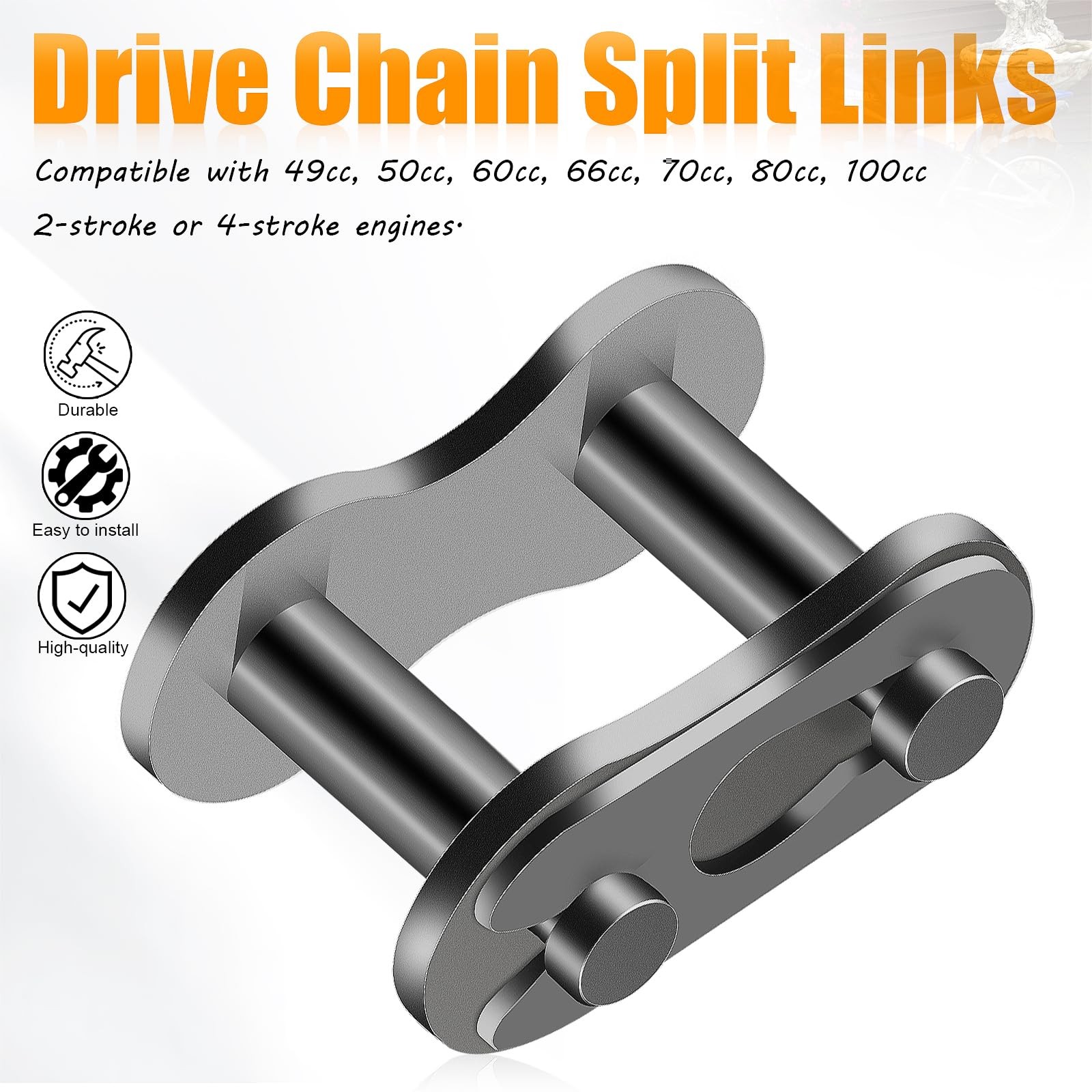 10 Pcs 415 Drive Chain Repair Master Connector Split Link for 49cc 50cc 60cc 66c