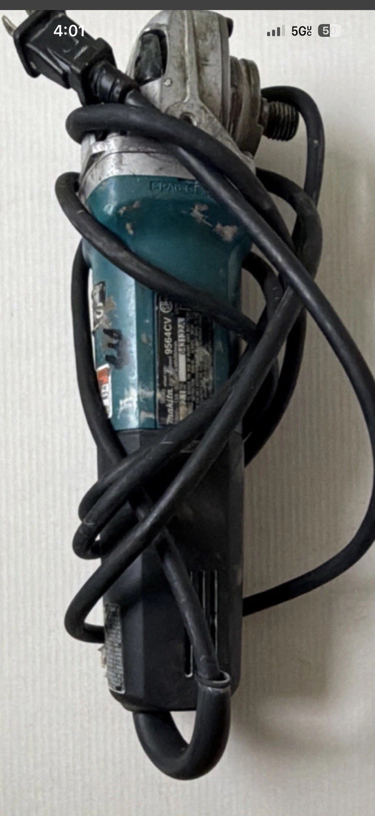 Makita 9564CV Angle Grinder Blue Silver Black Corded Electric Rotary Circular
