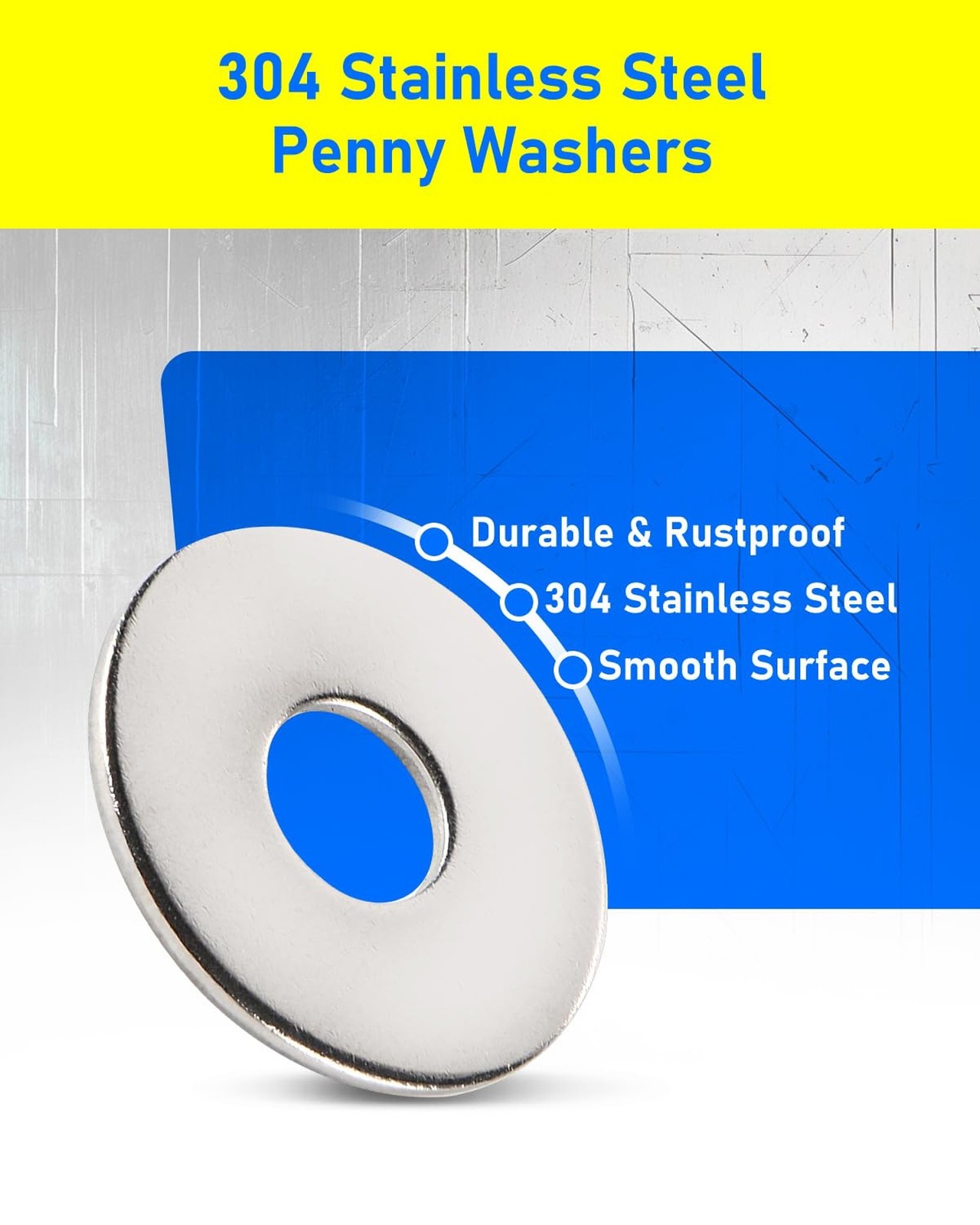 120PCS Washers for Screws, HOLMOL Stainless Steel Flat Washer Assortment with…