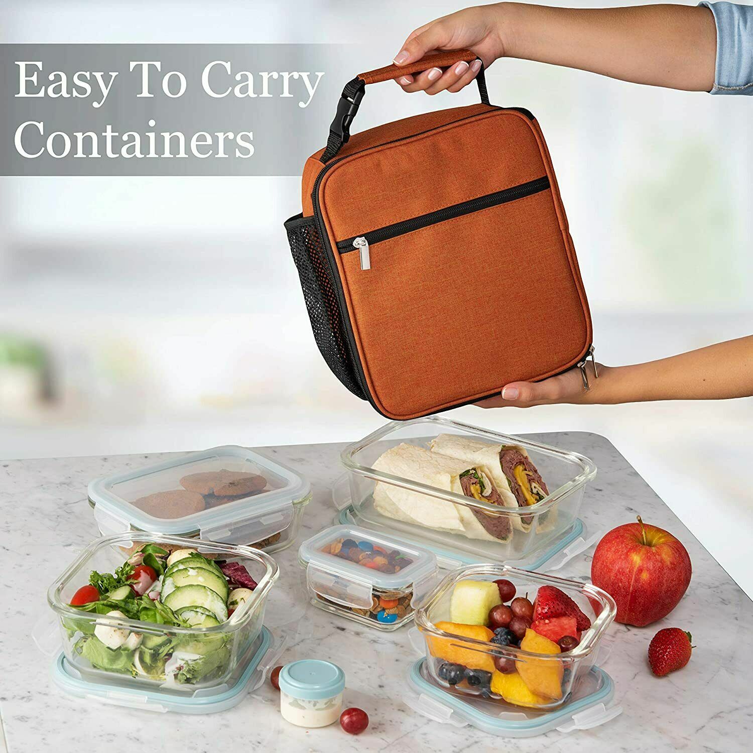 Razab Set of 35 PC Glass and Plastic Food Storage Containers with Airtight Lids