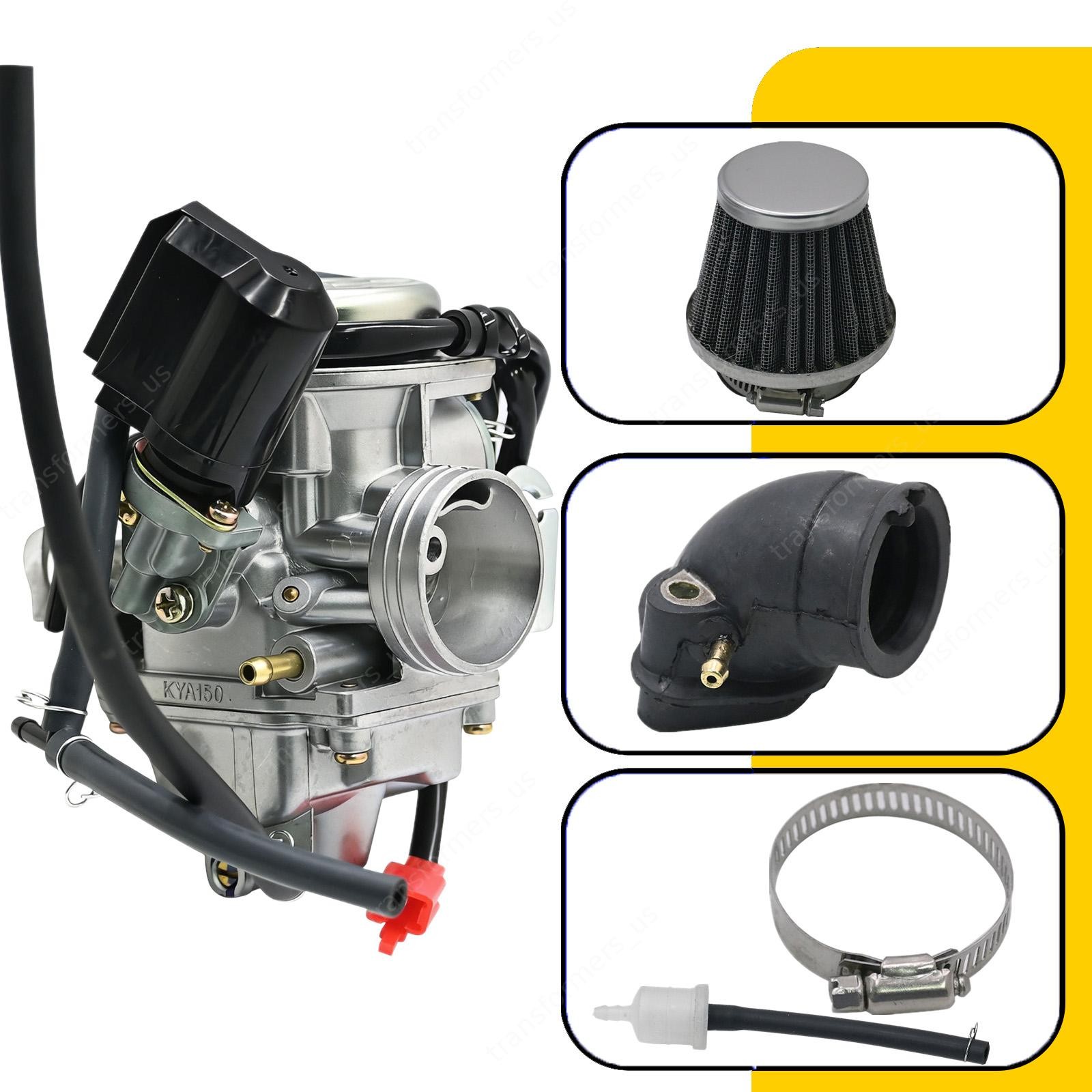 Carburetor For GY6 125Cc/150Cc 4 Stroke Engines Electric Choke Scooter ATV