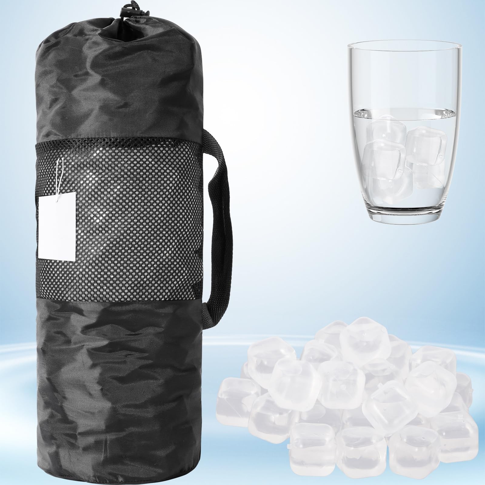 380 Pack Reusable Ice Cube for Drinks – Refreezable Plastic Ice Cubes Without…