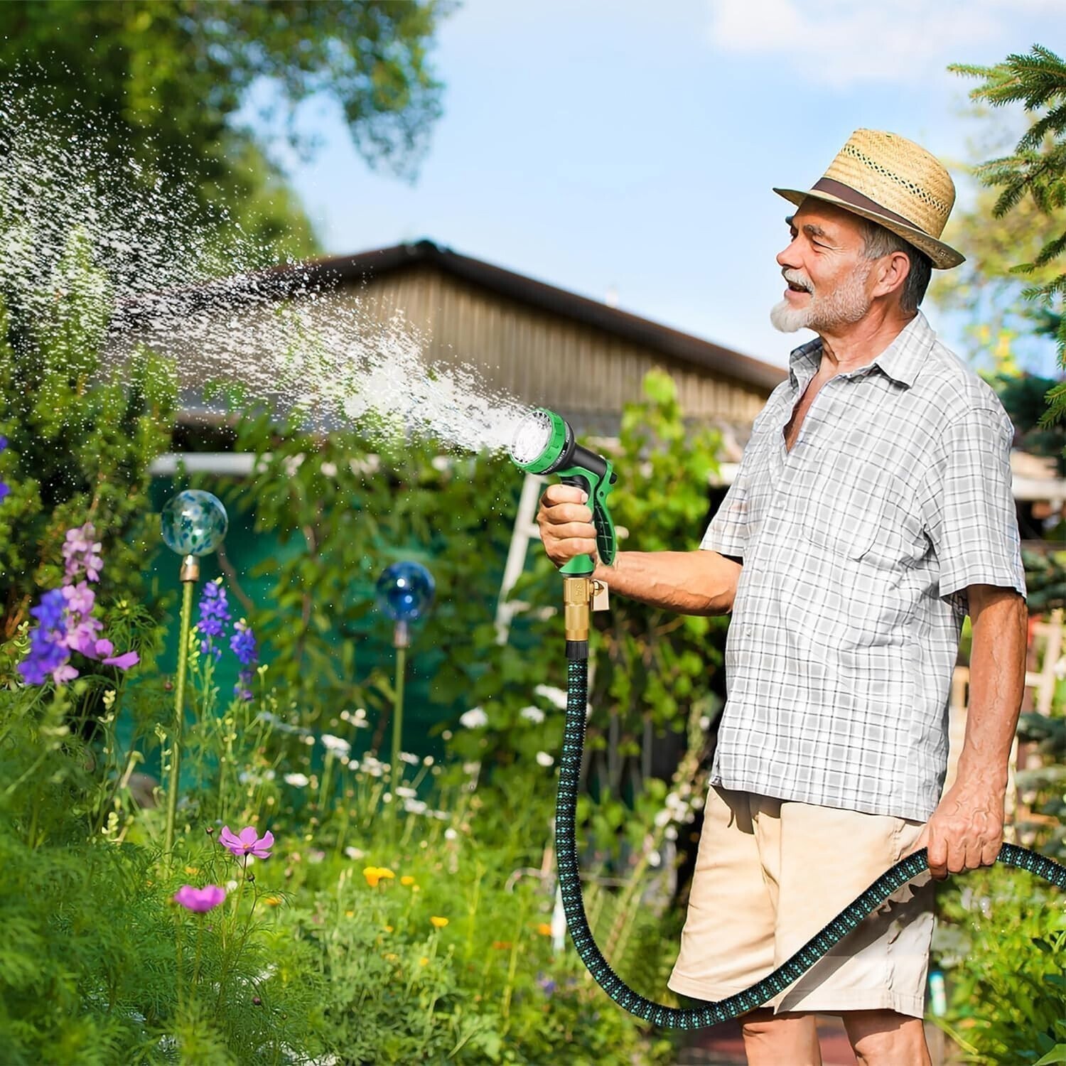150FT 100FT 5X Stronger Deluxe Heavy Duty Expandable Flexible Garden Water Hose