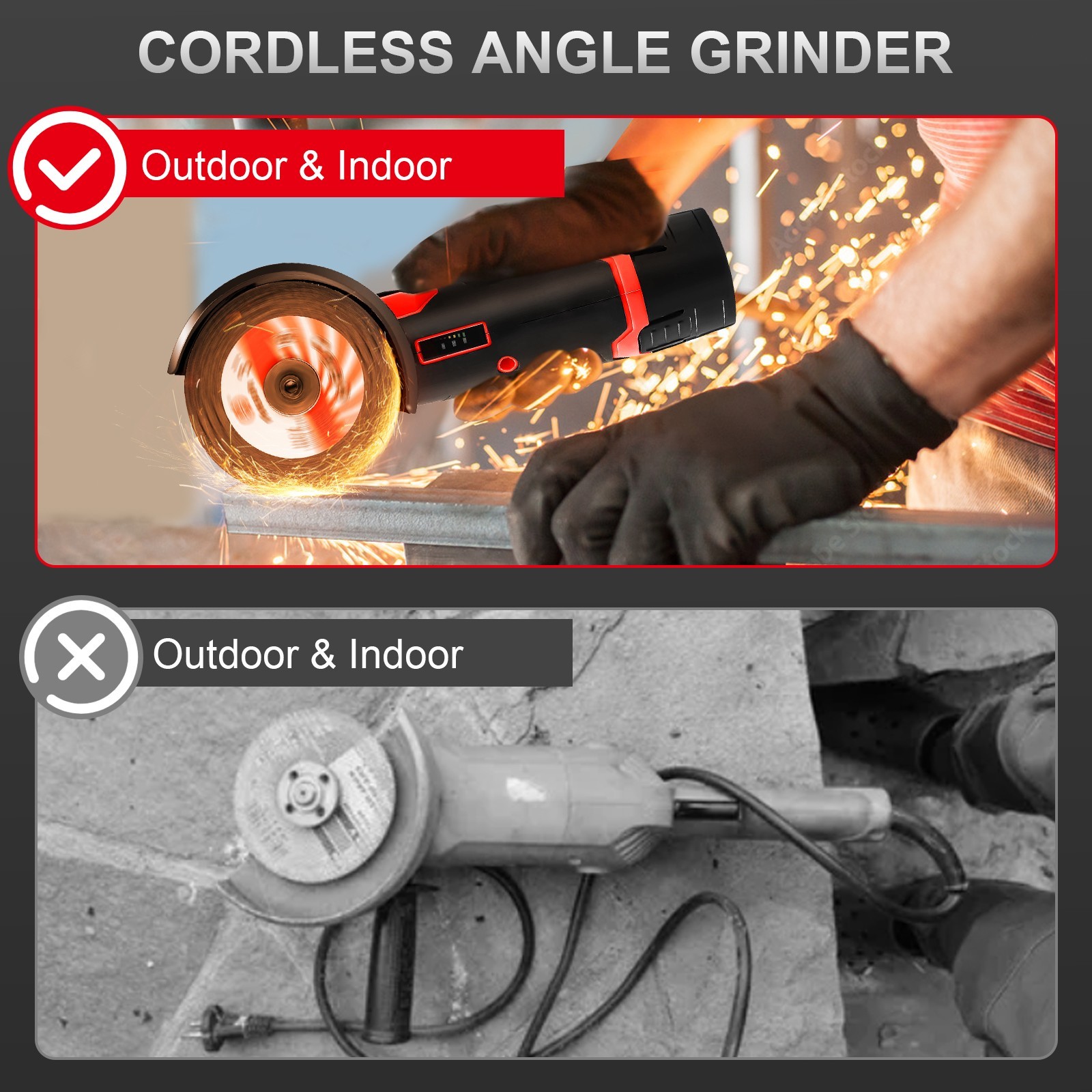 12V Mini Cordless Angle Grinder 3 Inch Handheld Electric Polishing Tool + Bat