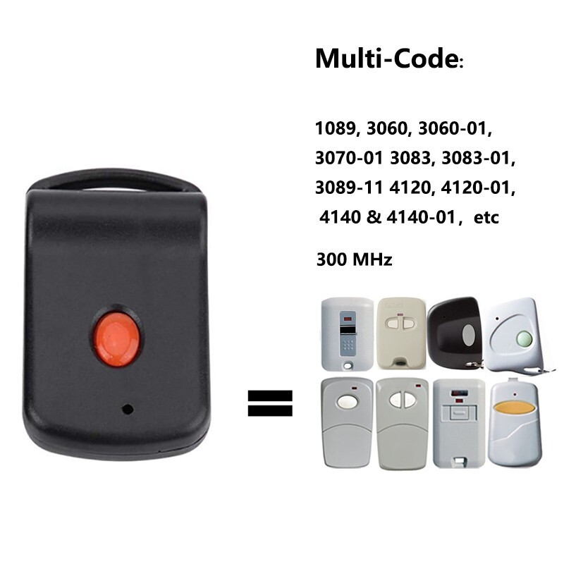 Multi-Code 3089 308911 Gate Garage Door Opener 300MHz 10 DIP Code Remote Control