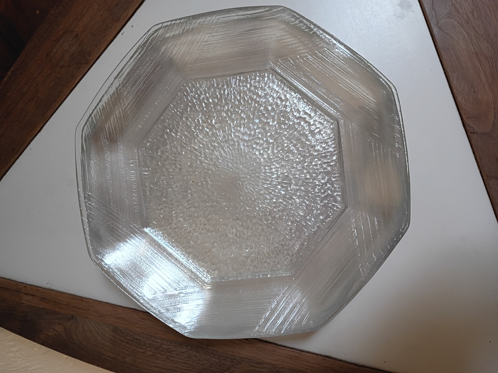 Arcoroc Octime Octagon Clear Glass Set of 8 Salad/Bread Plates France