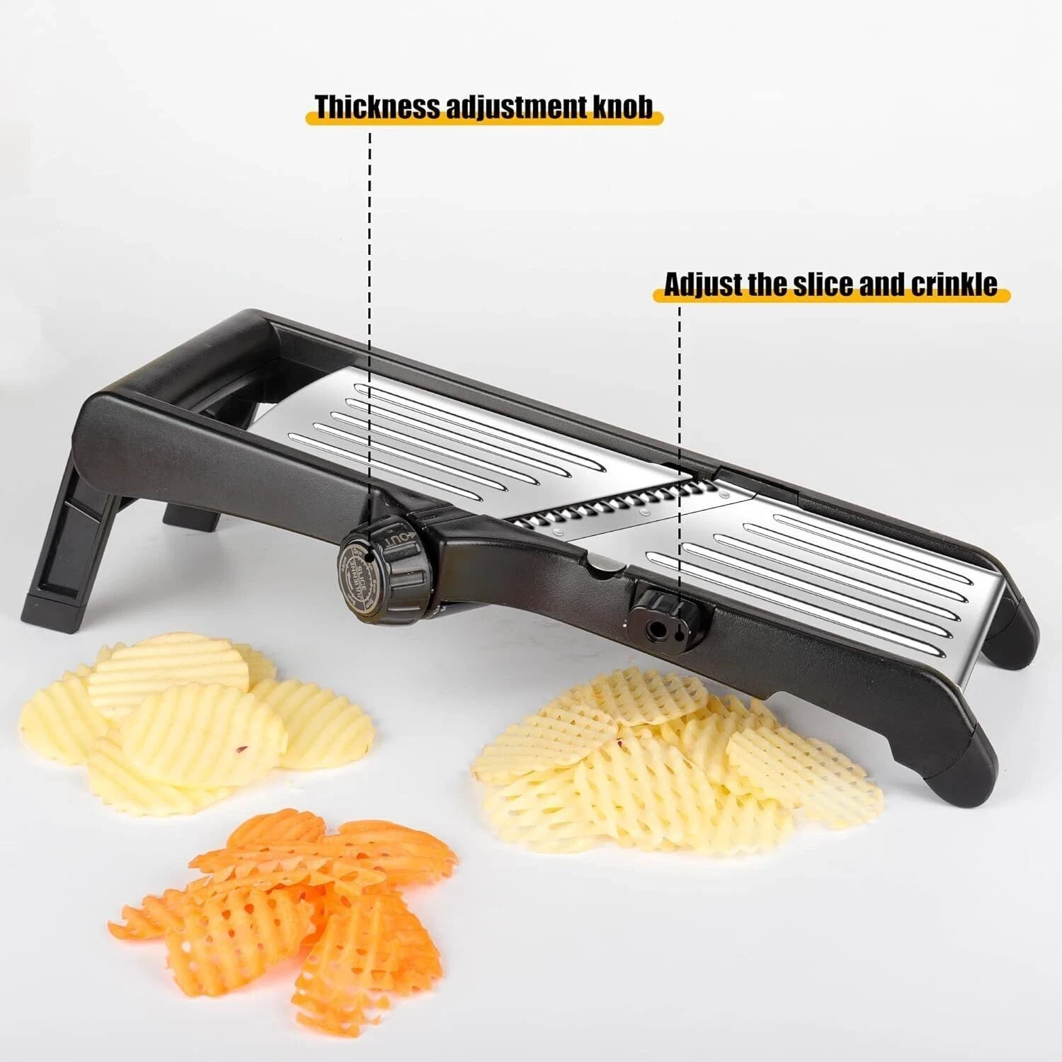 7-in-1 Adjustable Stainless Steel Mandoline Vegetable Food Slicer for Kitchen –