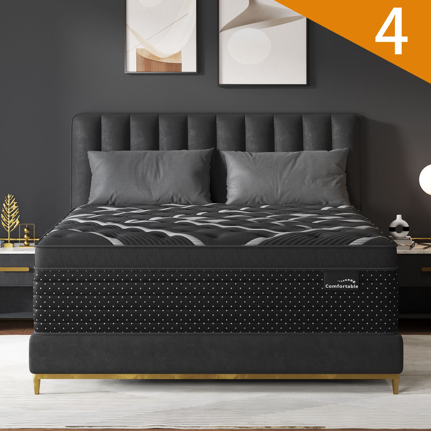 12″ 14″Gel Memory Foam Hybrid Spring Mattress Twin Full Queen King Bed in A Box