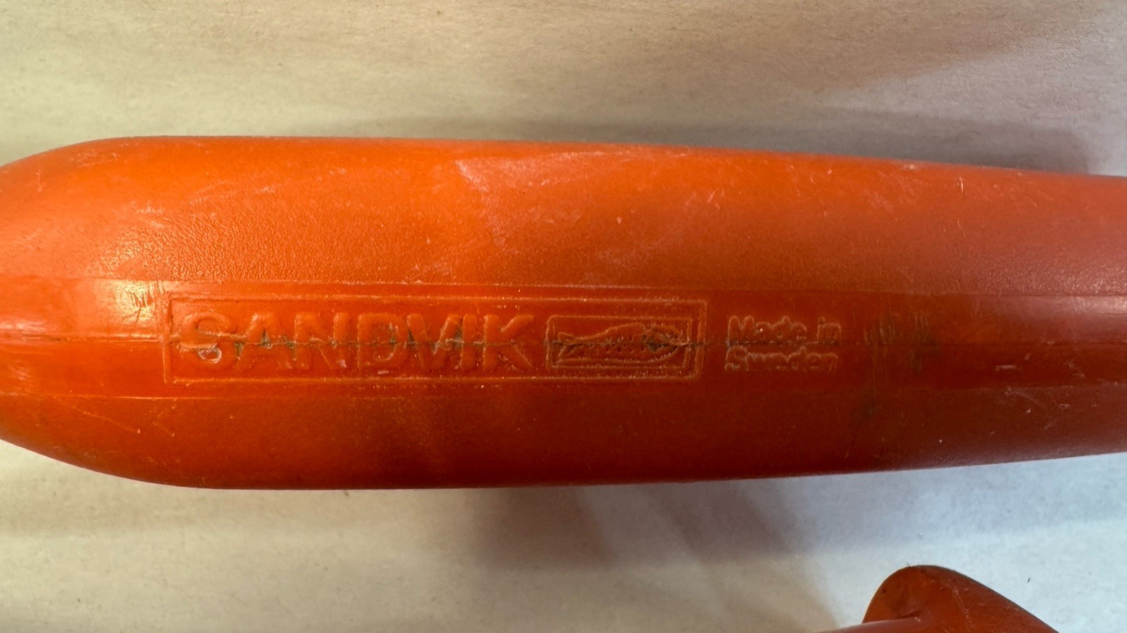 Vintage Sandvik Scraper Tool Lot Made in Sweden Orange Handle Paint Scrapers