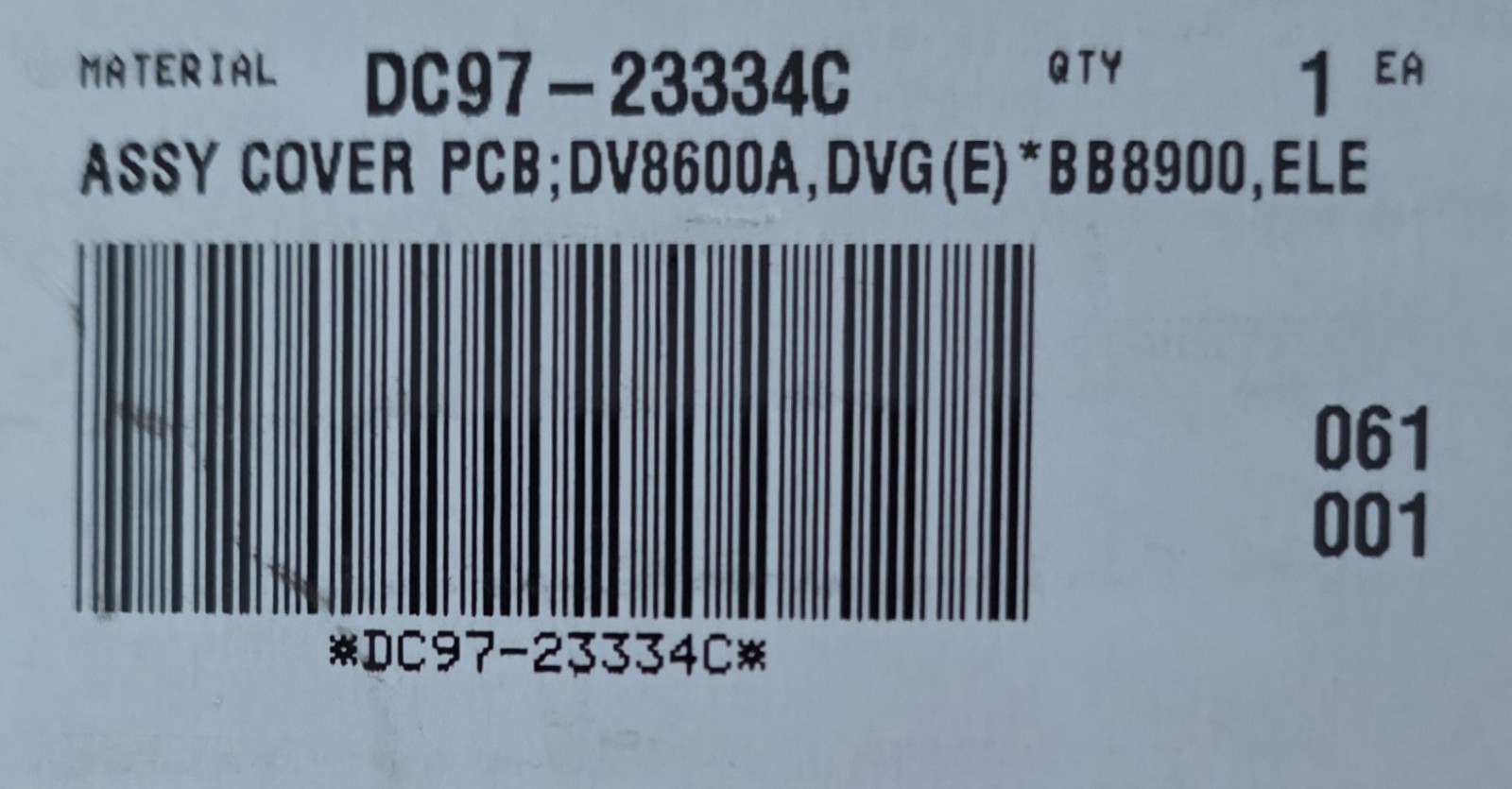 🚨🔥NEW OEM SAMSUNG DC97-23334C Dryer Main Control Board with cover🚨🔥