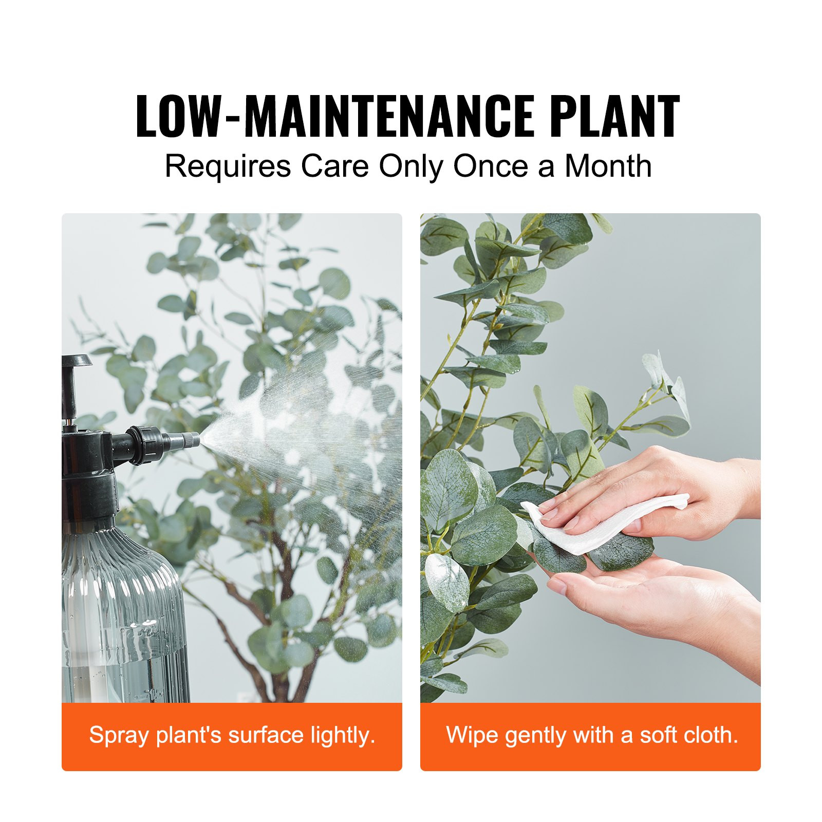 VEVOR Artificial Eucalyptus Tree, 6 FT Tall Faux Plant, Secure PE Material & Ant