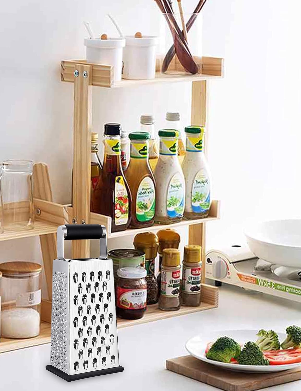 Cheese Grater, 4-Sided Box for Cheese/Vegetable/Fruit