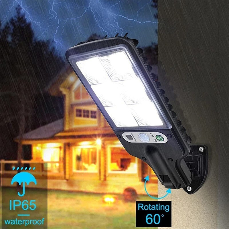 3PCS Outdoor Solar Wall Light LED Motion Sensor Bright Flood Street Lamp 3 Modes