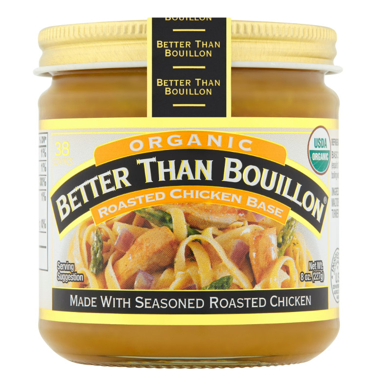 Better Than Bouillon Organic Roasted Chicken Base,Shelf-Stable,8 oz Jar (2 PACK)