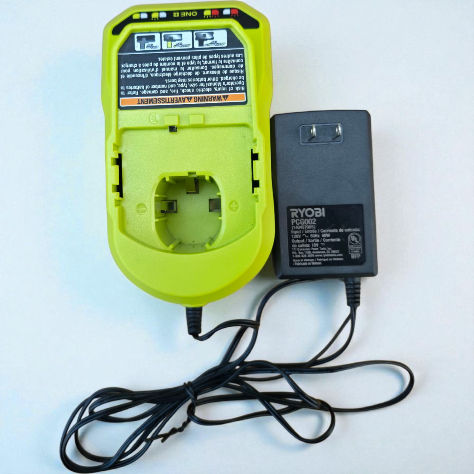 Ryobi PCG002 18V ONE+ Lithium-Ion FAST Battery Charger OEM