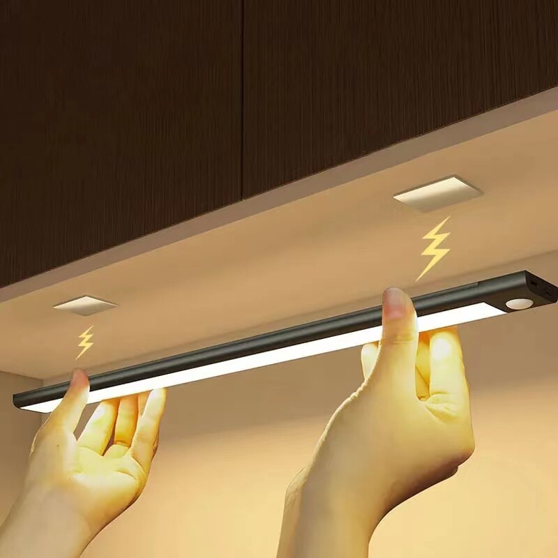 Rechargeable LED Motion Sensor Under Cabinet Closet Light USB Kitchen Lamp Strip