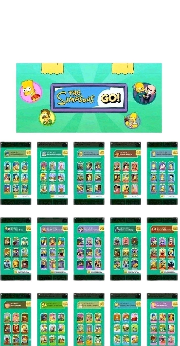 Mono..ly Sticker Go All 1-2-3-4-5-6 Star Very Low price(0.99) The Simpsons Album