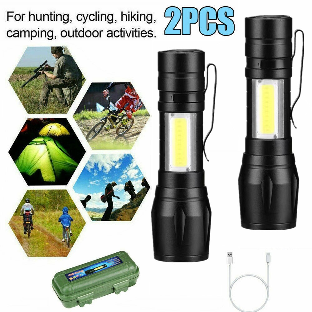 Most Powerful 99000000LM LED Military Torch USB Rechargeable Tactical Flashlight