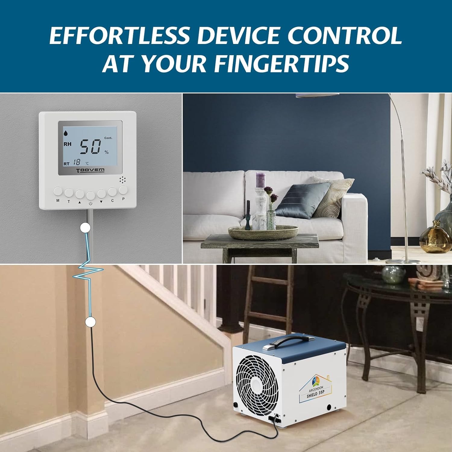 TOOVEM Dehumidifier Remote Control for Digital Humidity & TEMP fit muti-model