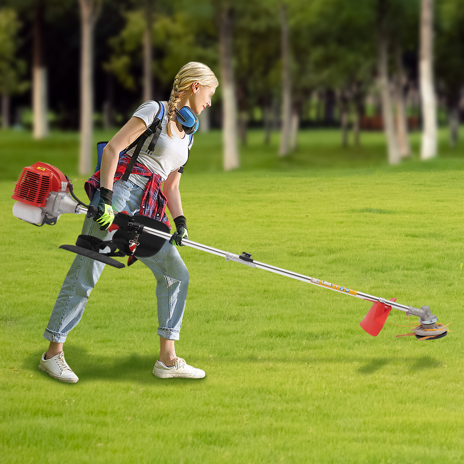 43cc 2-Stoke Gas Weed Trimmer Brush Cutter Lawn Edger Grass Trimmer Weed Eater