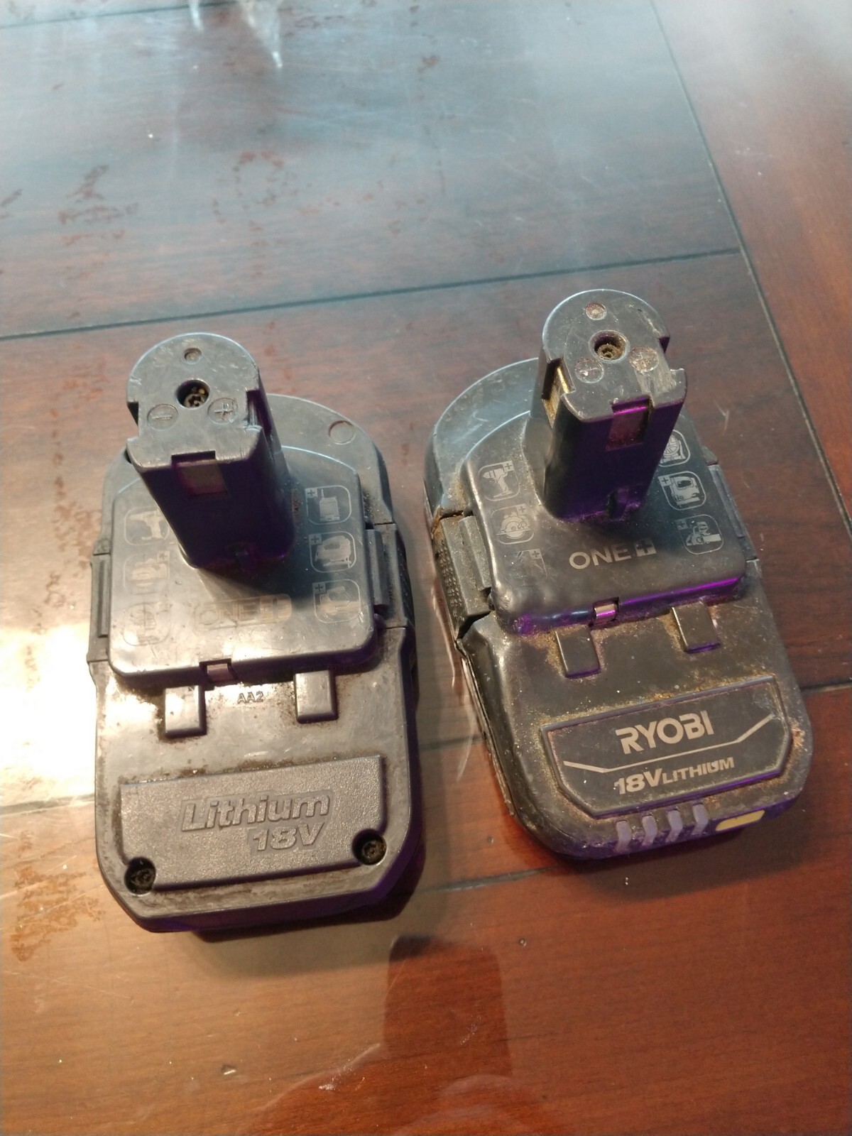 Ryobi One+ 18V Lithium Ion Battery 2.0 & 1.5 Ah FOR PARTS ONLY P190 PBP002