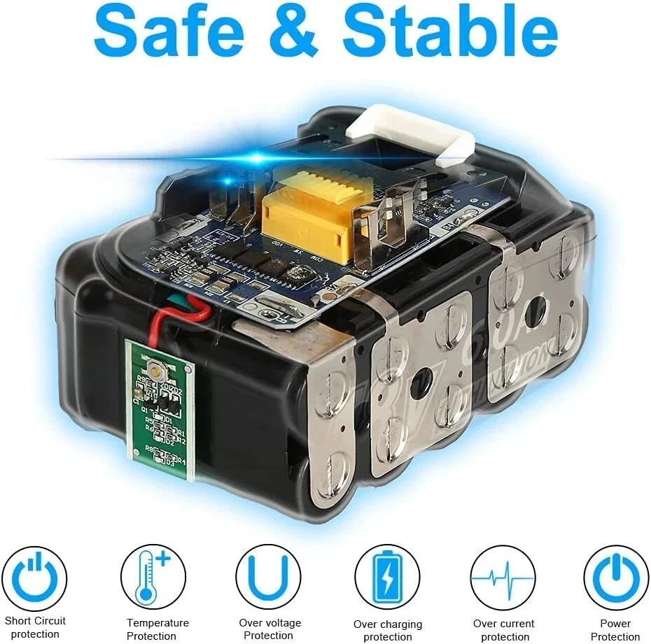 2Pack BL1860B 8.0AH For Makita 18V Battery Li-Ion BL1830 BL1850 BL1840 LXT Tools
