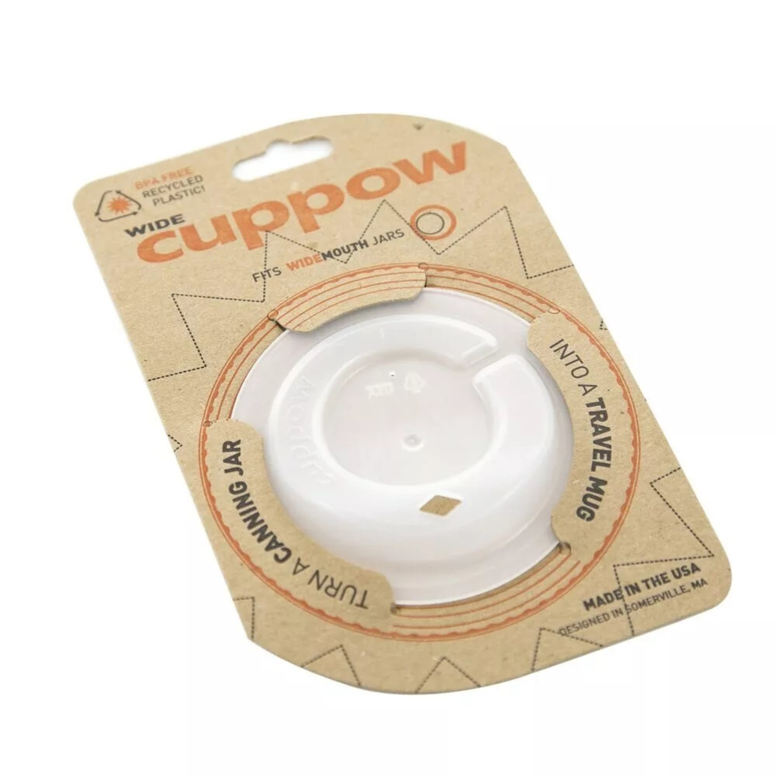 Cuppow Mason Jar Drinking Lid, Wide-Mouth, Reusable, Perfect for On-the-Go