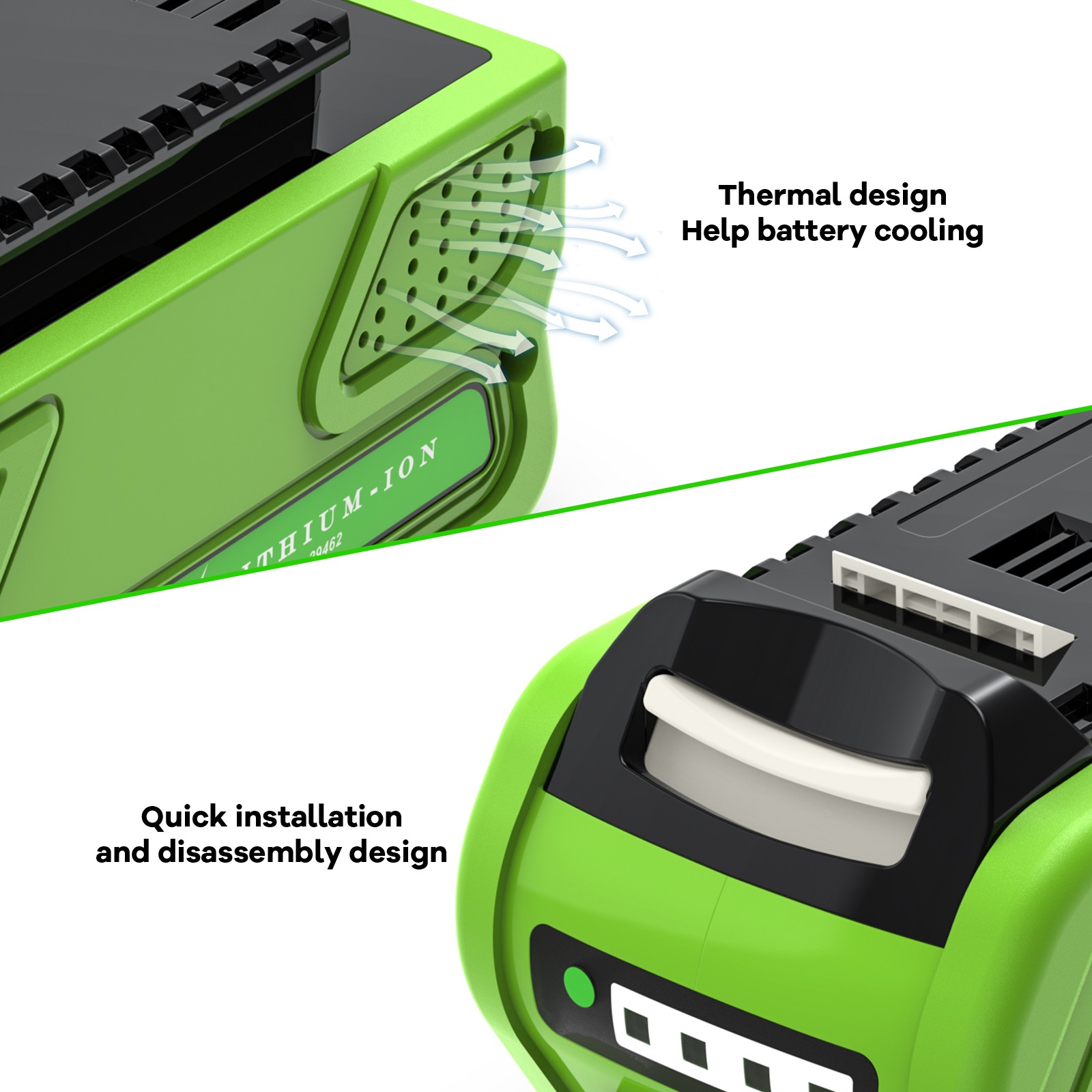 40V Lithium Battery For Greenworks G-MAX 40 Volt 29472 29462 20202 29252