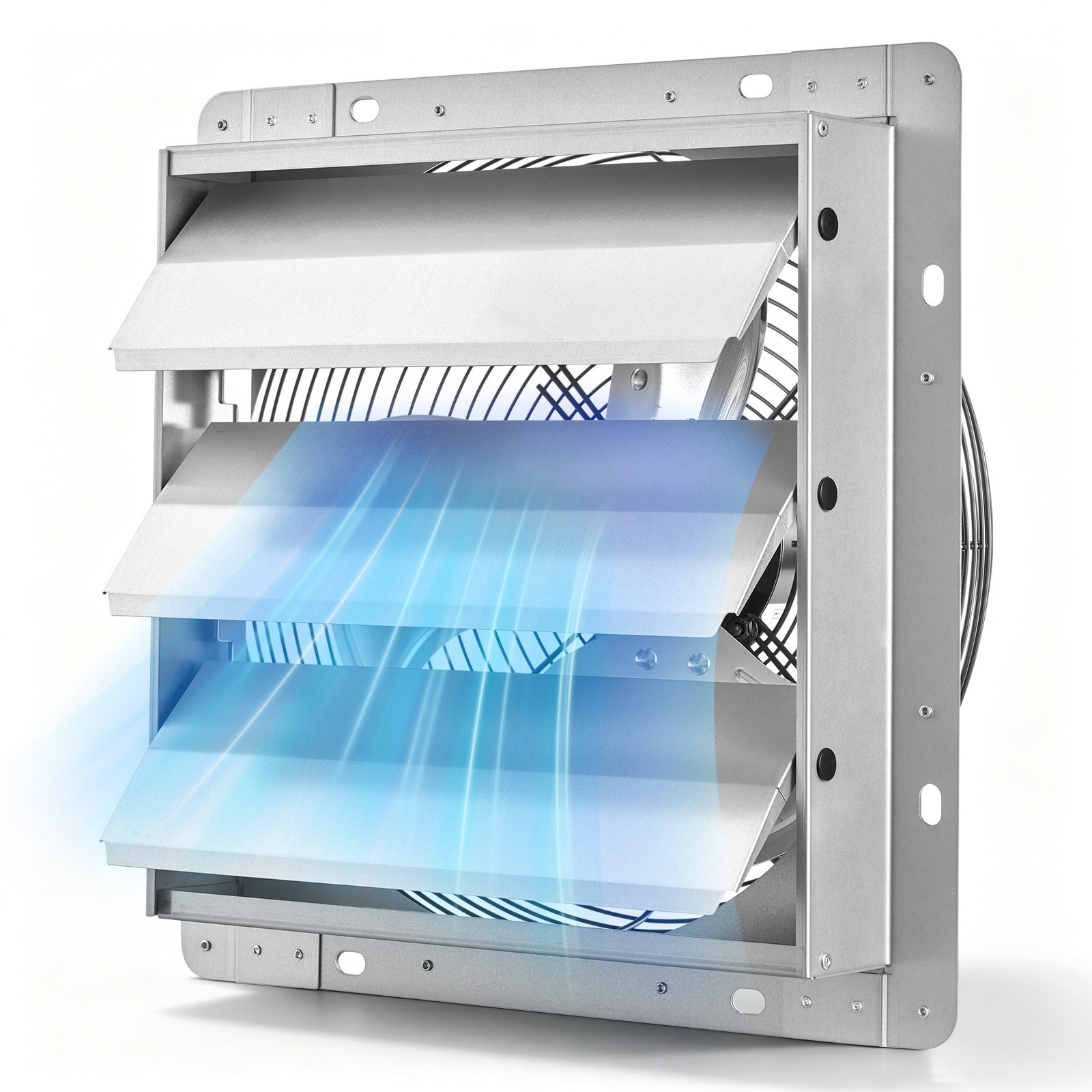 VEVOR 12 Inch Shutter Exhaust Fan Wall Mounted 1347 CFM Automatic Louvers