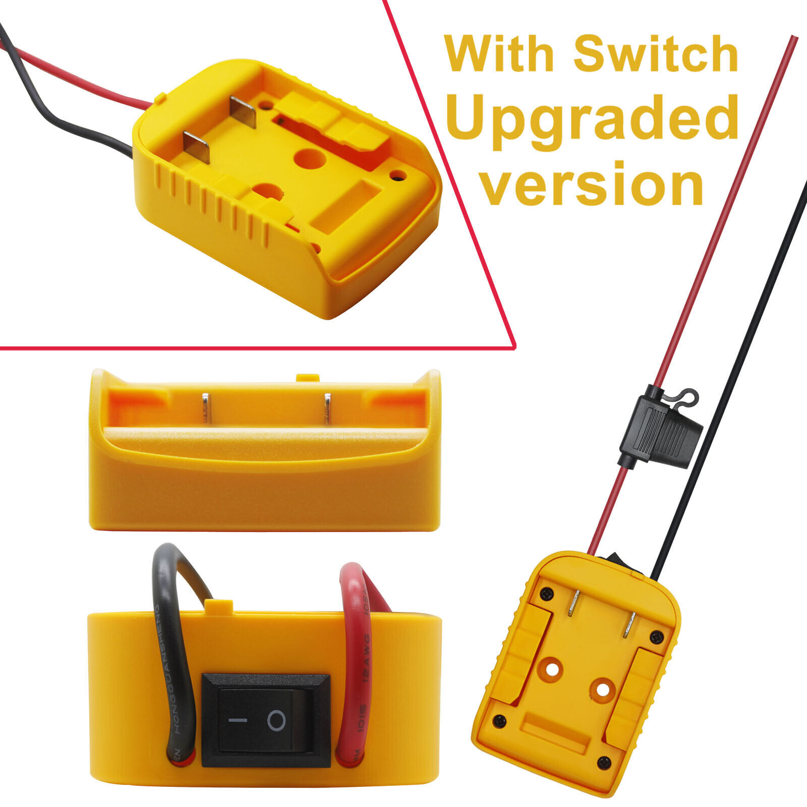 Power Connector DIY Battery Adapter Holder Dock For DeWalt 18V/20V Max Battery