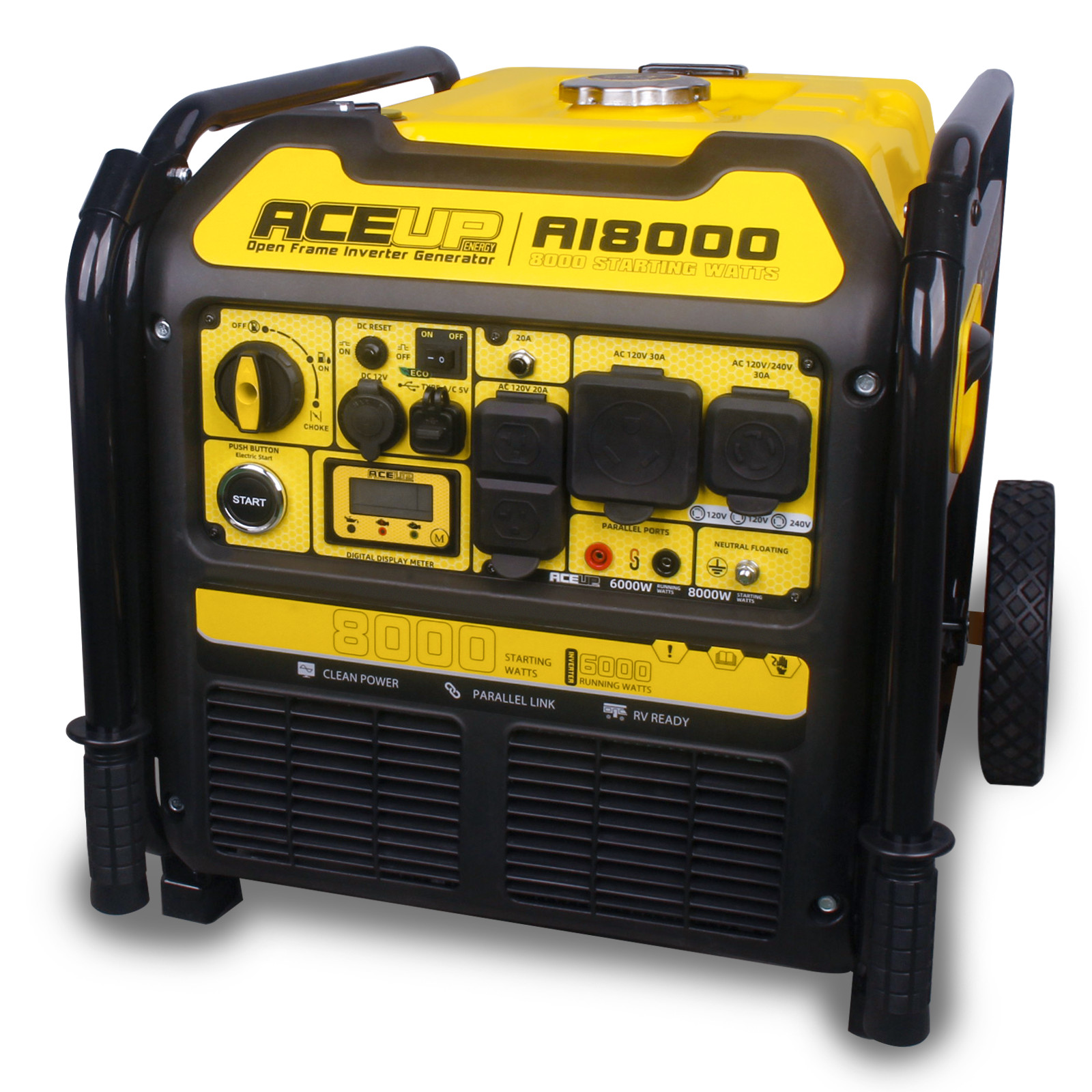 Aceup Energy Generator List 1200W 1500W 2300W 2500W 4350W 4000W 4500W 8000W