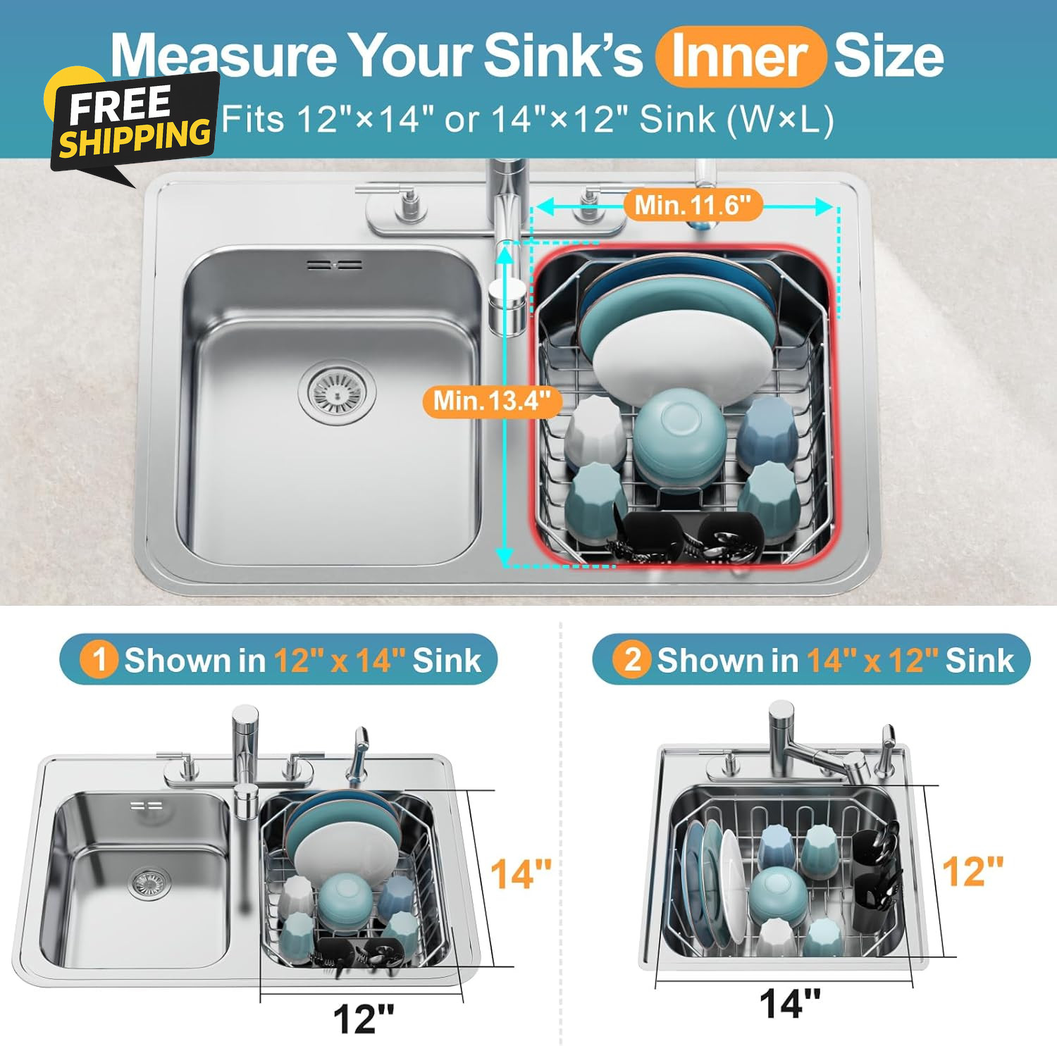 Small in Sink Dish Drying Rack – Stainless Steel Compact Dish Drainer