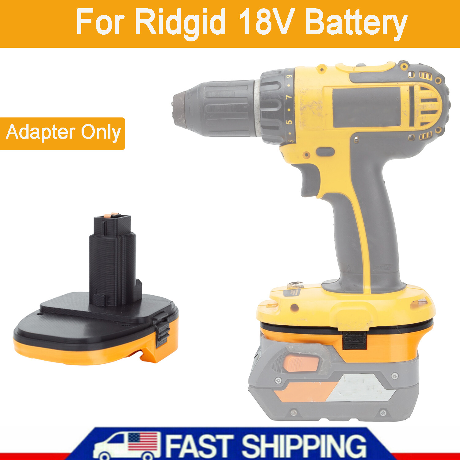 Battery Adapter Converter For Ridgid 18V Li-ion Battery to for Dewalt 18V Tools
