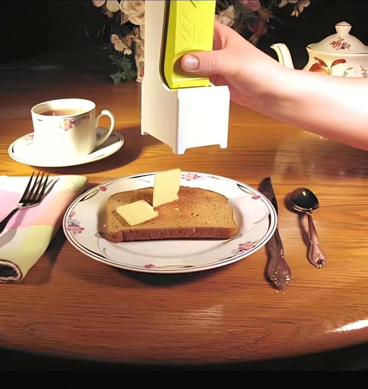 1PC Butter Cutter One-Click with Stainless Steel Blade Cheese Cutter