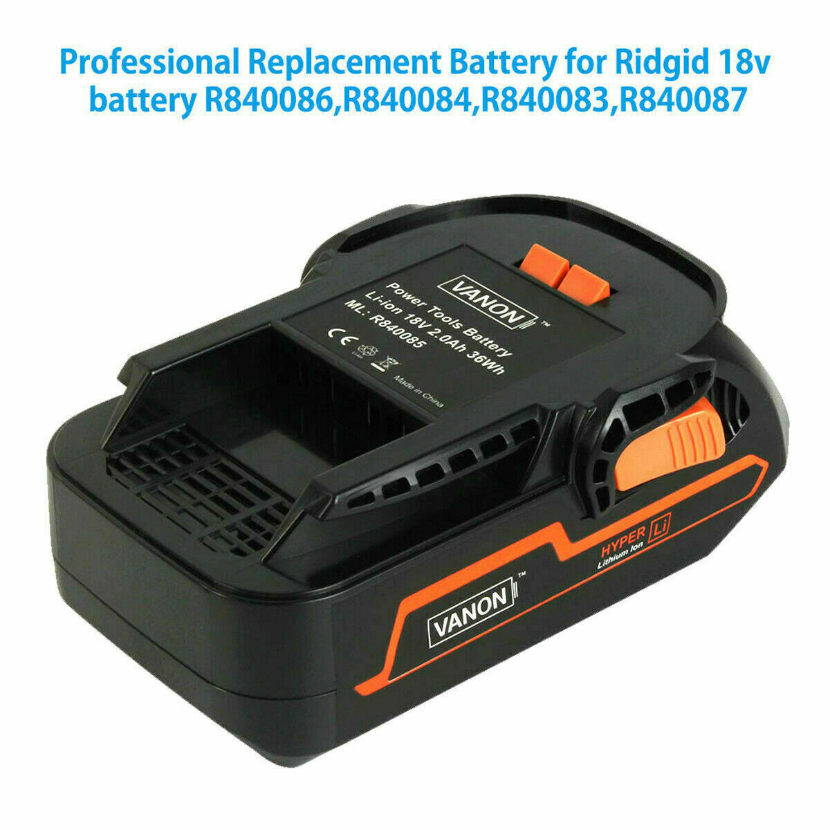 New 18 Volt Hyper Lithium Battery For Ridgid 18V R840087 R840085 Rigid 18V Tools
