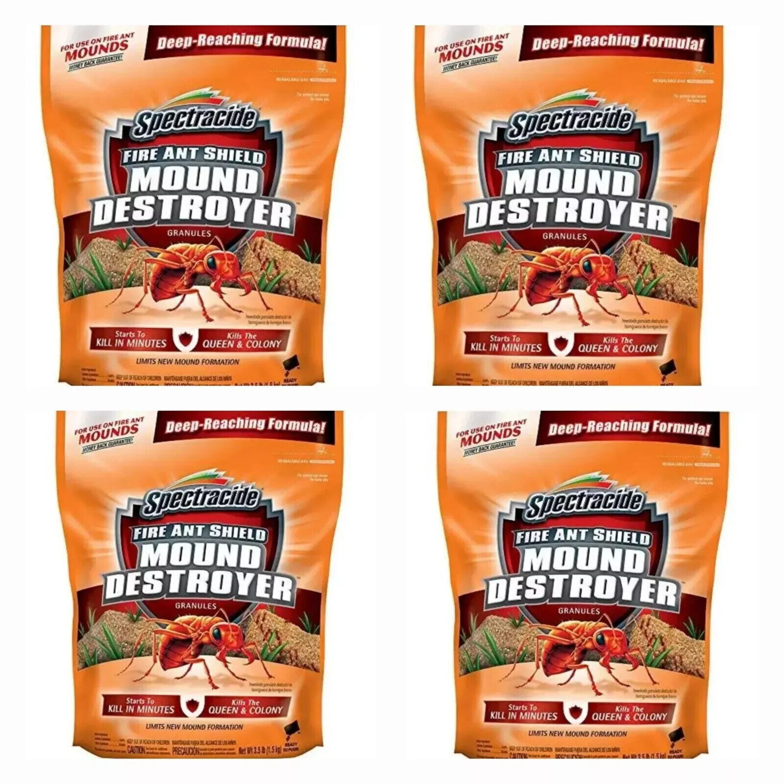 (4) Spectracide Fire Ant Mound Destroyer Granules 14 lbs – (4 X 3.5lbs) HG-96470