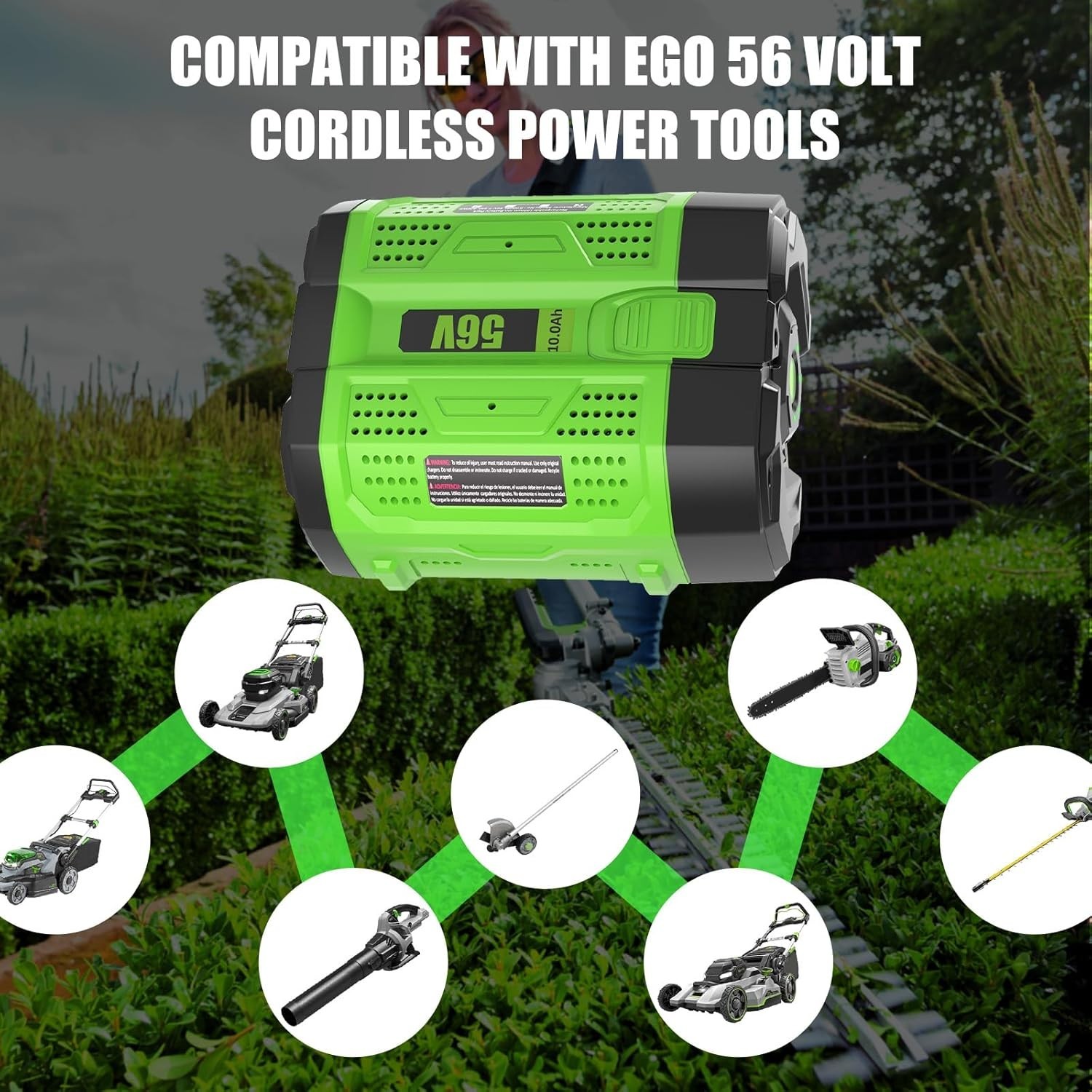 10.0Ah For EGO 56V Lithium Ion Battery / Charger CH2100 BA5600T BA2800T BA1400T