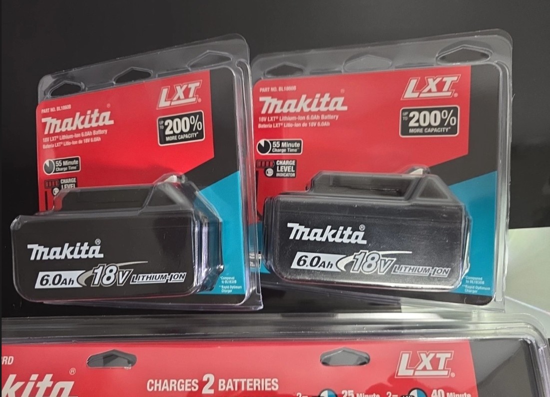 2 NEW Makita BL1860B-2 18V LXT Lithium-Ion 6.0 Ah Battery – USA SHIP
