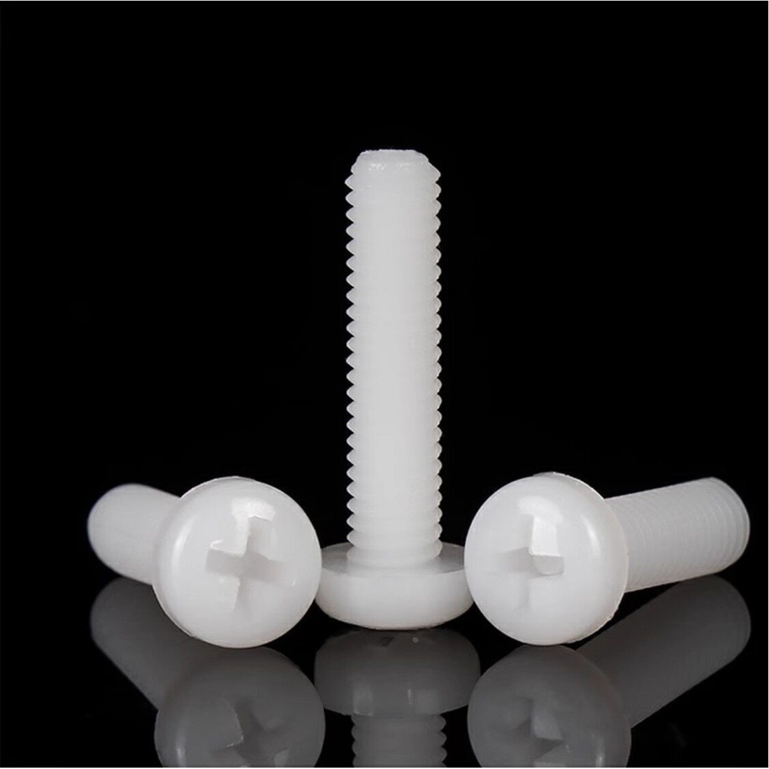 Nylon Pan Head Phillips Screws M3 M4 5mm-25mm White ISO 7045 Insulating