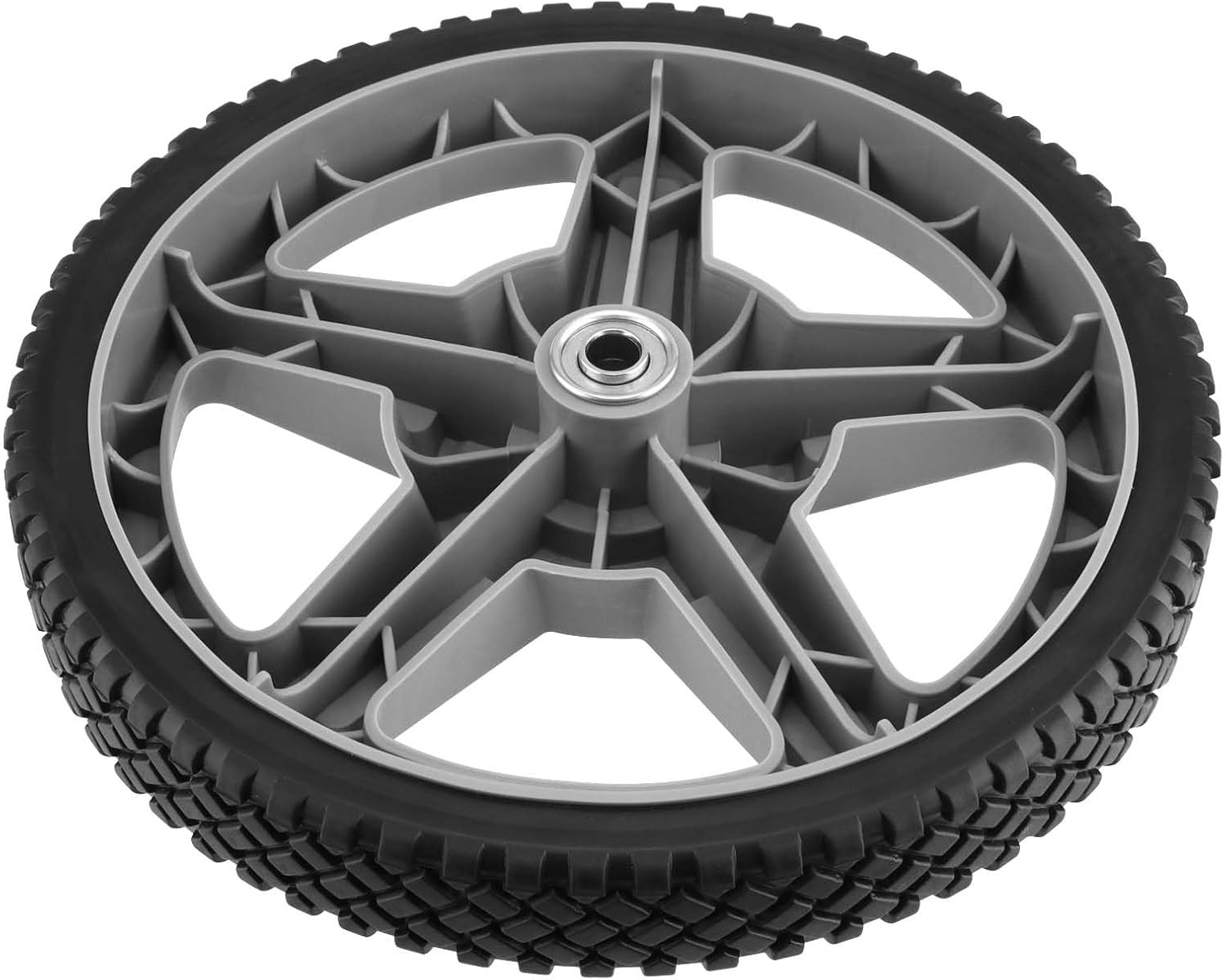 2 Pack 12X1.7 Inch Plastic Spoked Wheel, 1/2″ Plastic Wheel with Diamond Tread,
