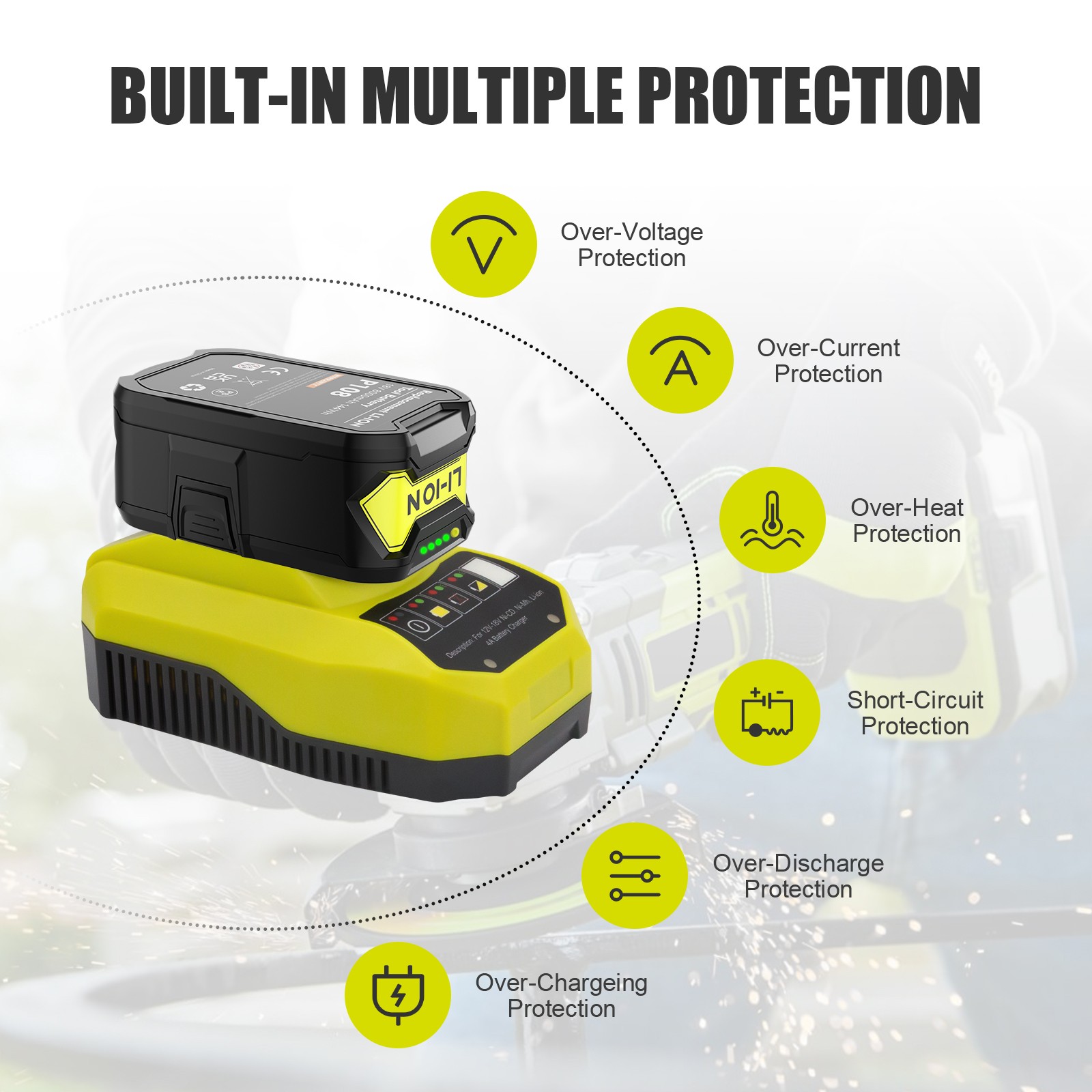 18Volt P108 Lithium-Ion Battery Replace For Ryobi 18V P102 P107 P105 Battery USA