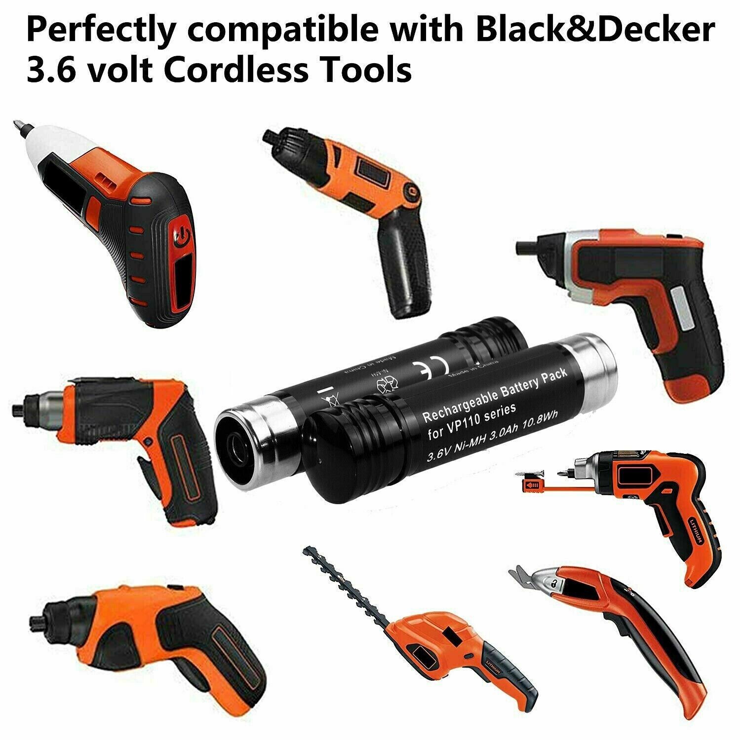 2/4PACK 3.6Ah For Black & Decker Versapak VP100 VP105 VP110 VP143 3.6V Battery