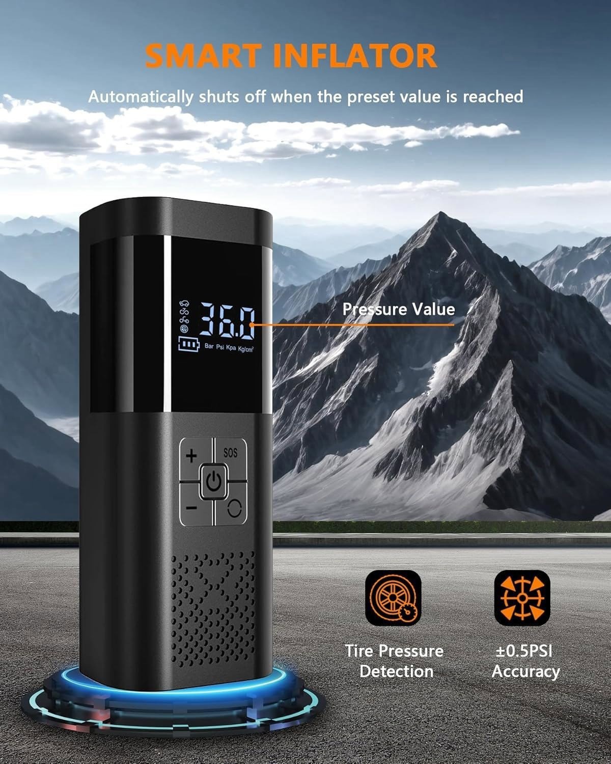 150PSI Digital Tire Inflator Car Air Pump Compressor Electric Portable Auto 12V