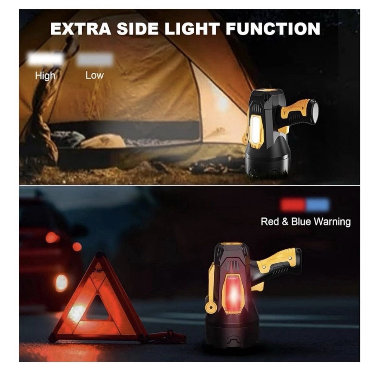 Rechargeable Super Bright Led Flashlight Handheld Spot Lights Outdoor