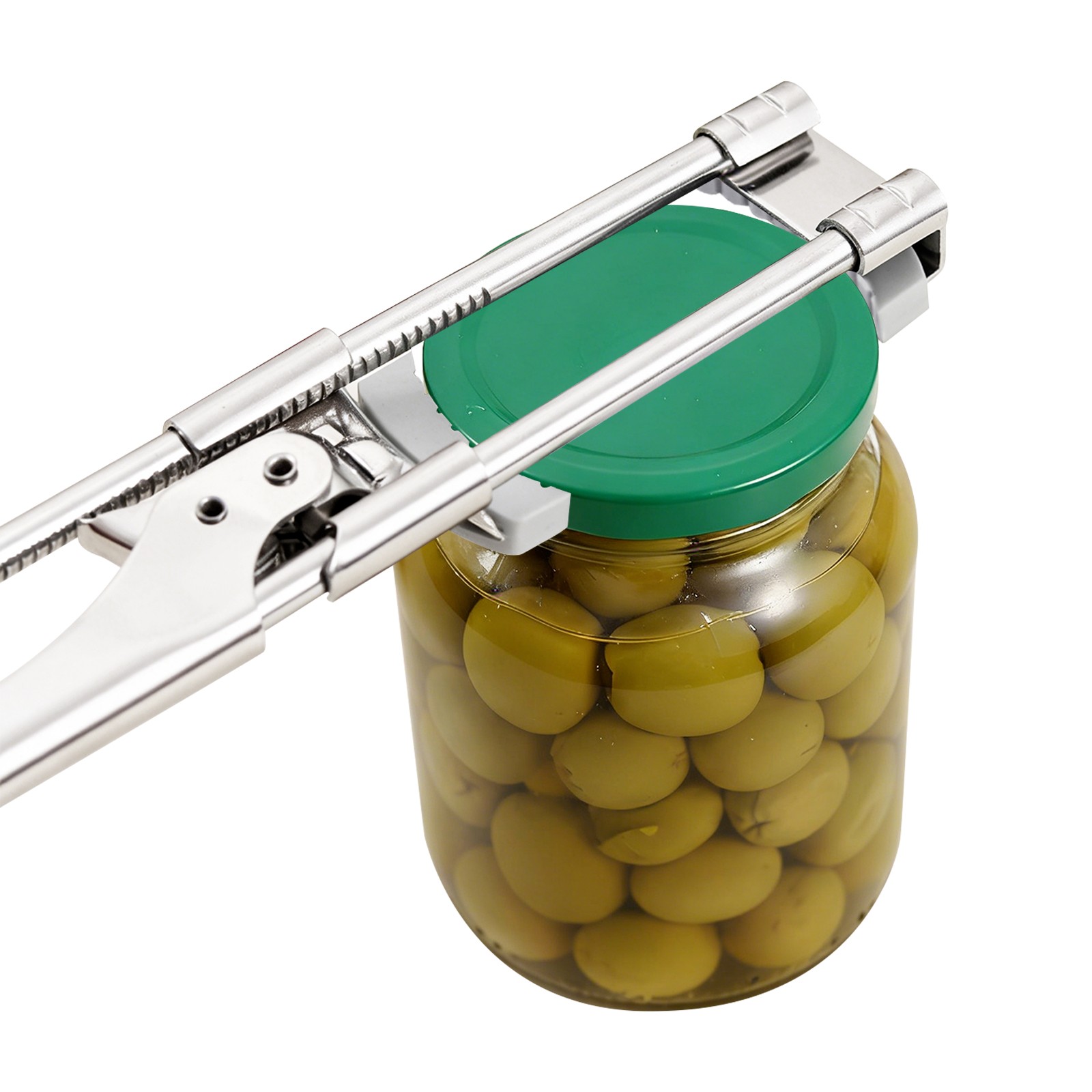 2 Can Openers Set For Weak Hands Adjustable Stainless Steel Jar Non-slip Opener