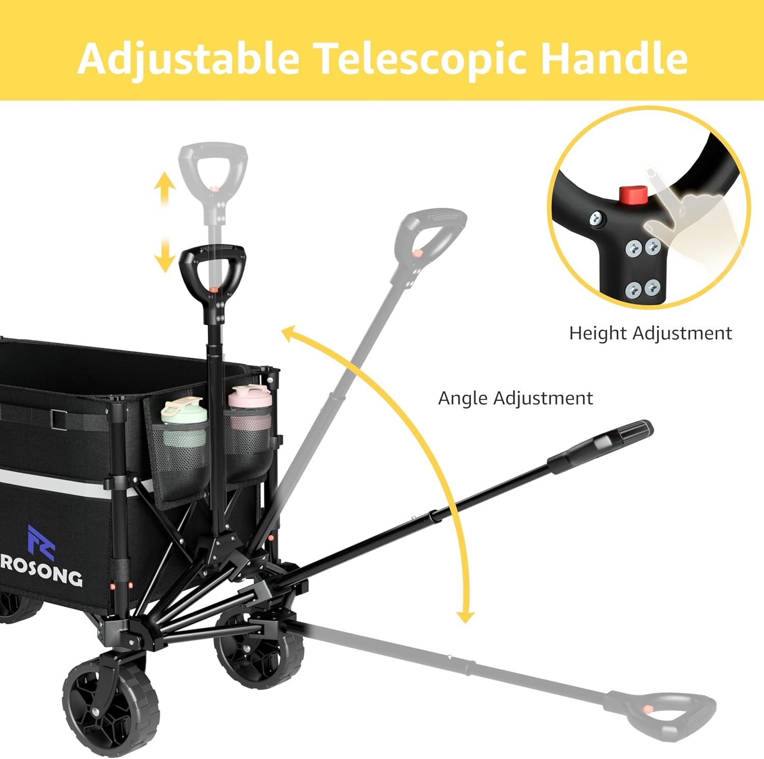Compact Heavy-Duty Foldable Wagon with Ergonomic Handle – Perfect for Outdoors