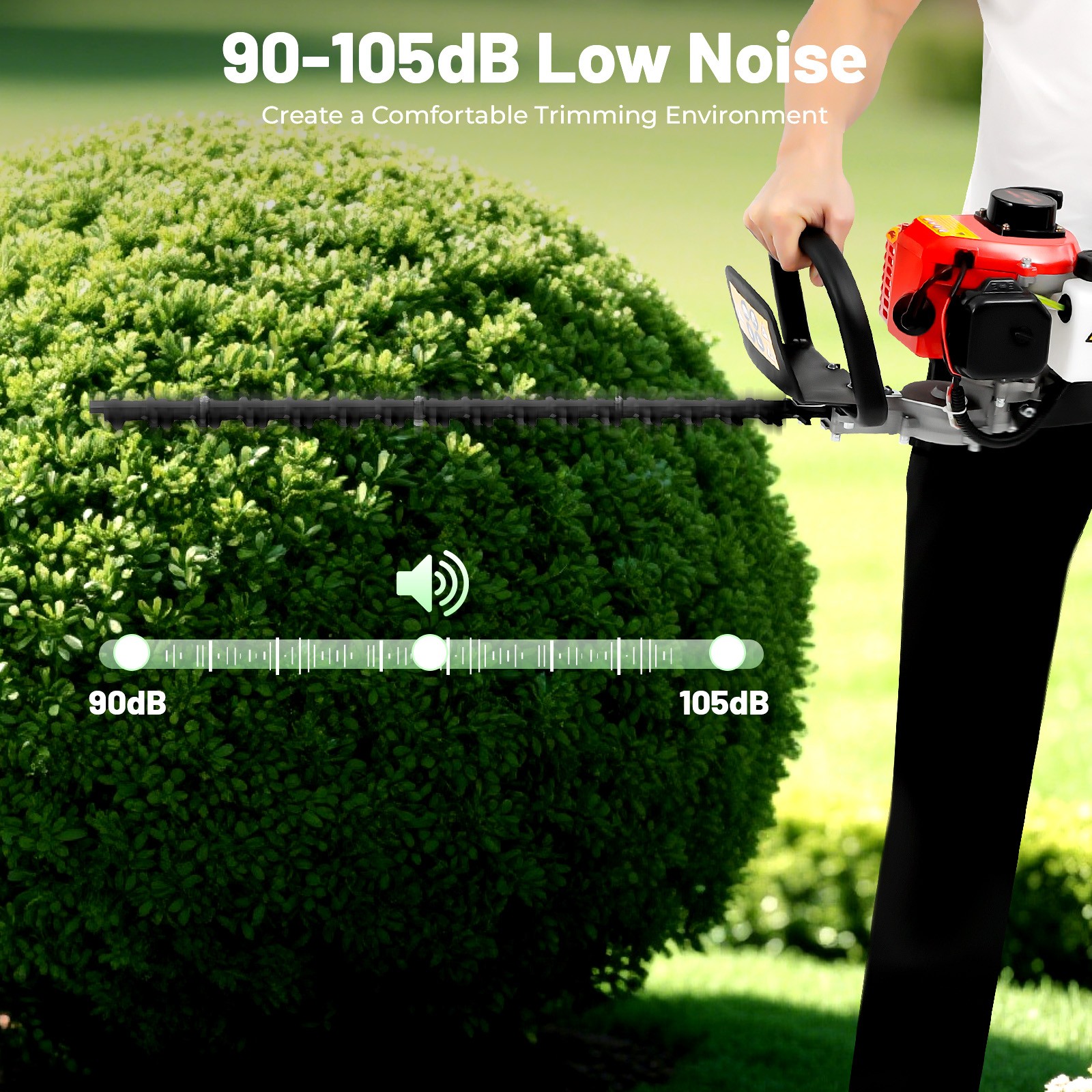 2-Stroke Single Edge Hedge Trimmer 22.5cc Hedge Trimmer Garden Bush Trimmer Tool