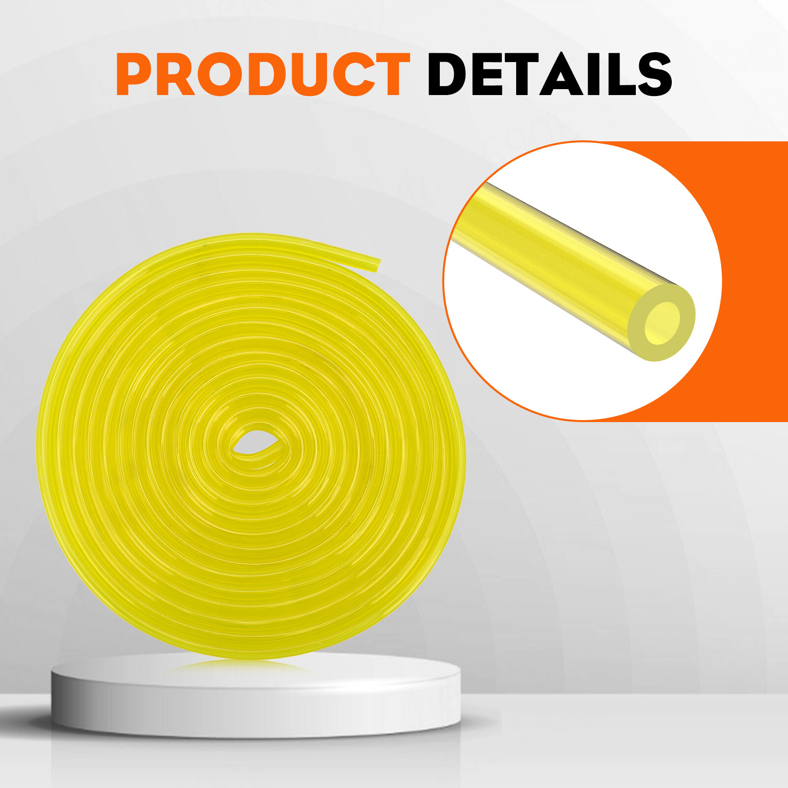 🔥 4 Sizes Gas Fuel Line Hose Yellow 32Ft Fuel Tube for 2 Cycle Small Engine