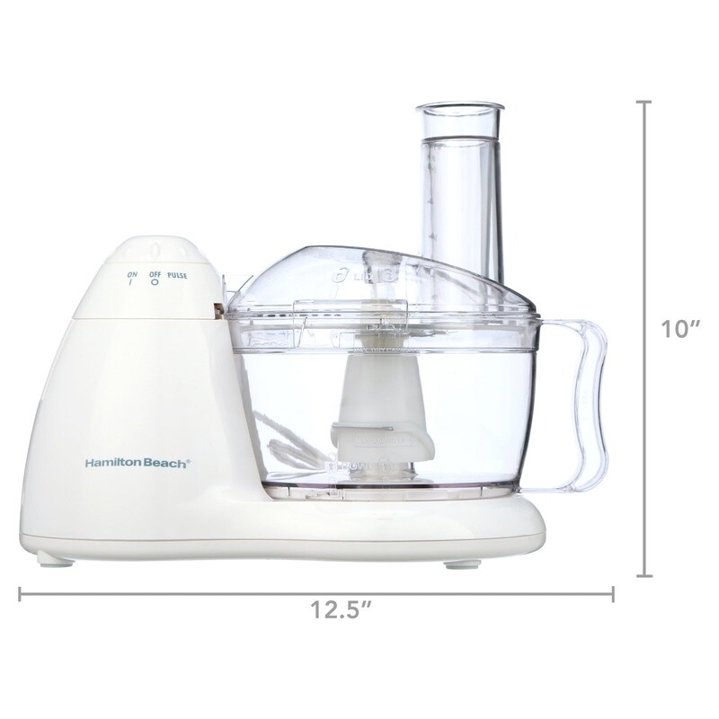 8 Cup Food Processor W/ Stainless Steel Blades & Dishwasher Safe Parts New